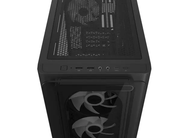 კომპიუტერის ქეისი ASUS A23 PLUS TG/ARGB FANS/BLK, 2 image