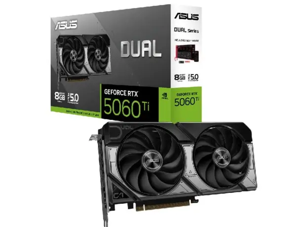 ვიდეო დაფა ASUS Graphic Card GeForce RTX 5060 Ti 8GB GDDR7 DUAL-RTX5060TI-8G