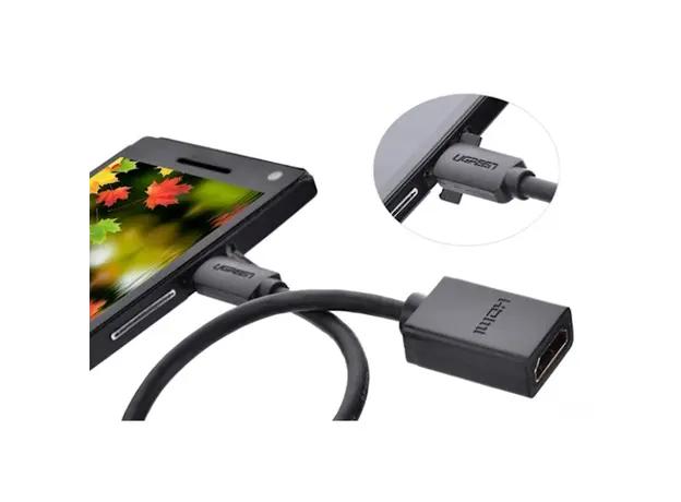 HDMI ადაპტერი UGREEN 20134 Micro HDM Imale to HDMI female adapter cable, 3 image