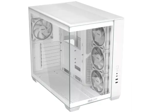 კომპიუტერის ქეისი ASUS A32 PLUS Case, без БЖ, 1xUSB3.2, 1xUSB Type-C, Tempered Glass side, ARGB, ATX, White 90DC00S3-B19000, 3 image