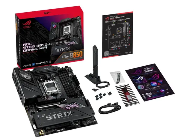 დედა დაფა ASUS Motherboard ROG STRIX B850-E GAMING WIFI sAM5 B850 4xDDR5 M.2 HDMI DP USB Type-C Wi-Fi BT ATX, 4 image