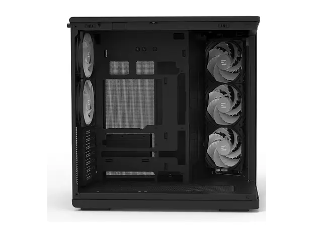 კომპიუტერის ქეისი Zalman PC case P60 without PSU, 2xUSB3.0, 1x Type C, 3x120мм ARGB Reverse, 2x120мм ARGB, VGA 435мм, LCS ready, Curved Tempered Glass, Dual Chamber, ATX, black, 3 image