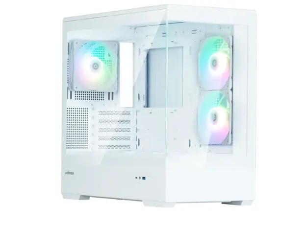 კომპიუტერის ქეისი Zalman Computer case P30 White V2, without PSU, 1xUSB3.0, 1хUSB Type-C, 3x120mm ARGB, TG Front/Side Panel, mATX, White, 3 image