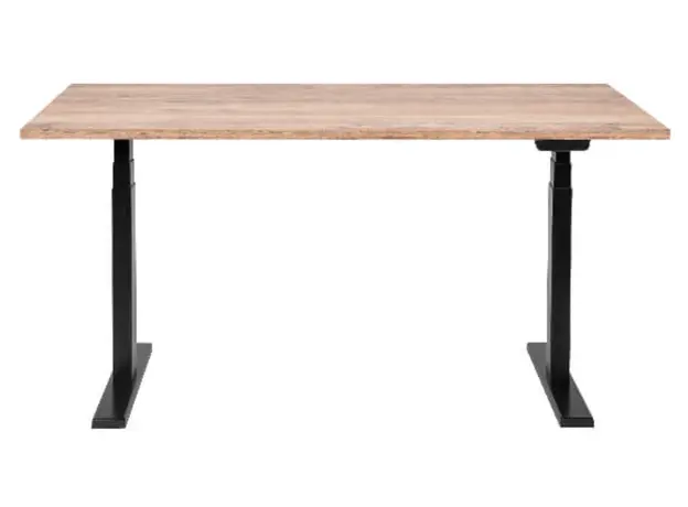 კომპიუტერის მაგიდა 2E Computer Desk CE150WOLD, height 62-128cm, electric motor, tabletop 150 75cm (aged wood), metal base (black), 2 image