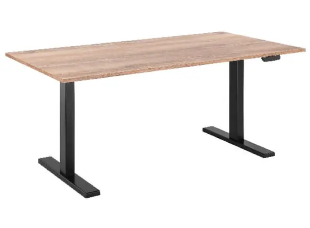 კომპიუტერის მაგიდა 2E Computer Desk CE150WOLD, height 62-128cm, electric motor, tabletop 150 75cm (aged wood), metal base (black)
