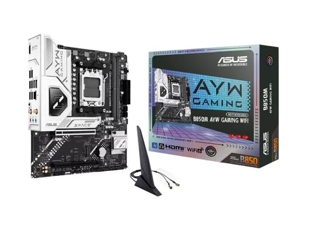დედა დაფა ASUS Motherboard B850M AYW GAMING WIFI sAM5 B850 2xDDR5 M.2 HDMI Wi-Fi BT mATX, 5 image