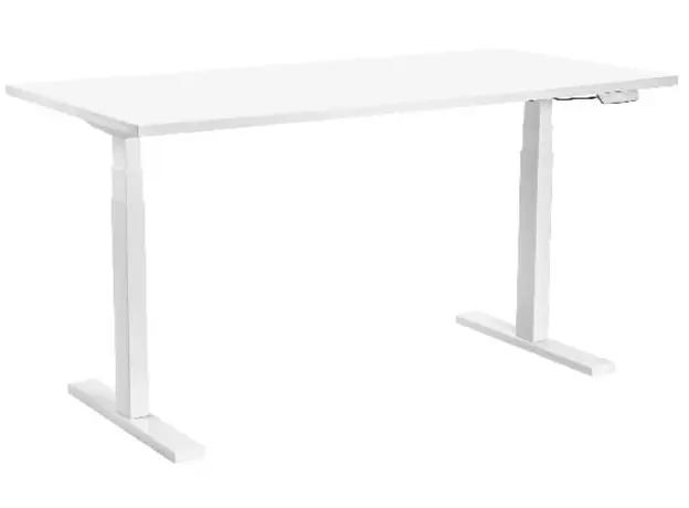 კომპიუტერის მაგიდა 2E Computer Desk CE150W, height 62-128cm, electric motor, tabletop 150 75cm (white), metal base (white), 2 image