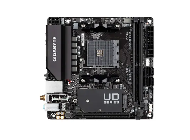 დედა დაფა GIGABYTE Motherboard A520I AC sAM4 A520 2xDDR4 M.2 HDMI DP Wi-Fi BT mITX, 4 image