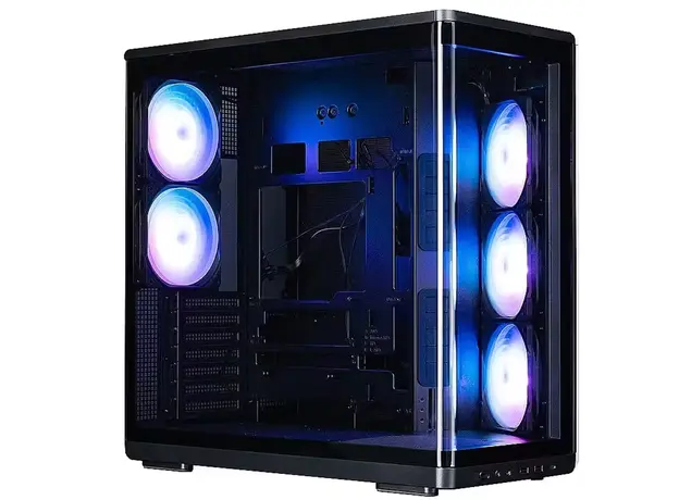 კომპიუტერის ქეისი Zalman PC case P60 without PSU, 2xUSB3.0, 1x Type C, 3x120мм ARGB Reverse, 2x120мм ARGB, VGA 435мм, LCS ready, Curved Tempered Glass, Dual Chamber, ATX, black