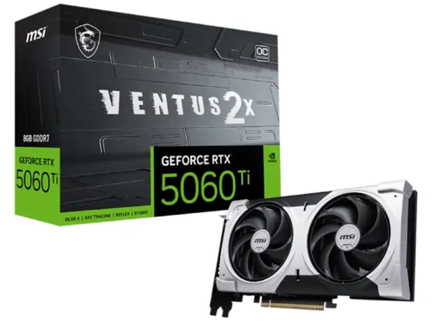 ვიდეო დაფა MSI Graphic card GeForce RTX 5060 Ti 8GB GDDR7 VENTUS 2X OC PLUS