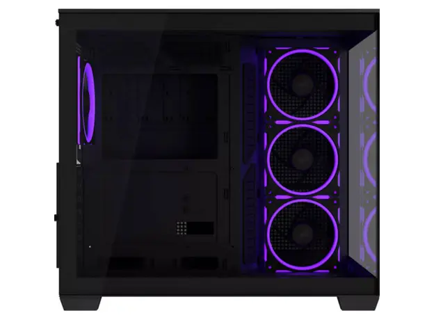 კომპიუტერის ქეისი ASUS A32 PLUS Case, без БЖ, 1xUSB3.2, 1xUSB Type-C, Tempered Glass side, ARGB, ATX,, Black 90DC00S0-B19000, 2 image