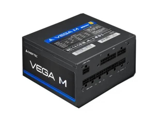 კვების ბლოკი CHIEFTEC PSU Vega M (850W), >90%, 80+ Gold, 135mm FDB, 1xMB 24pin(20+4), 2xCPU 8pin(4+4), 3xMolex, 6xSATA, 4xPCIe 8pin(6+2), 1xPCIe GEN5 16pin, Fully Modular, 2 image