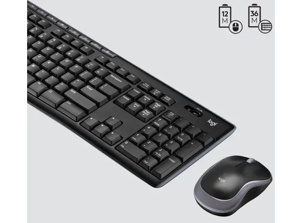 კლავიატურა და მაუსი LOGITECH MK270 Wireless Combo - BLACK - US INT'L - EER, 2 image