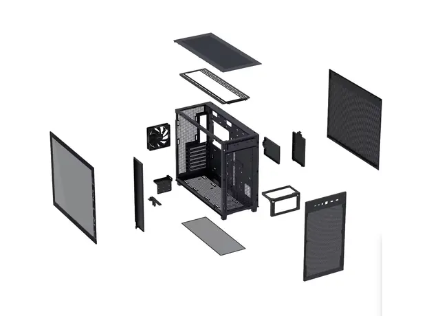 კომპიუტერის ქეისი ASUS PRIME AP303 TG BLACK, 6 image