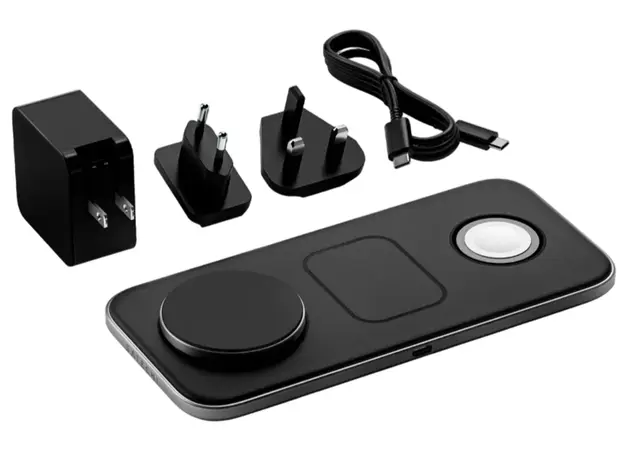 პორტატული დამტენი SATECHI Qi2 Trio Wireless Charging Pad - with Type A,C,G plugs, 5 image