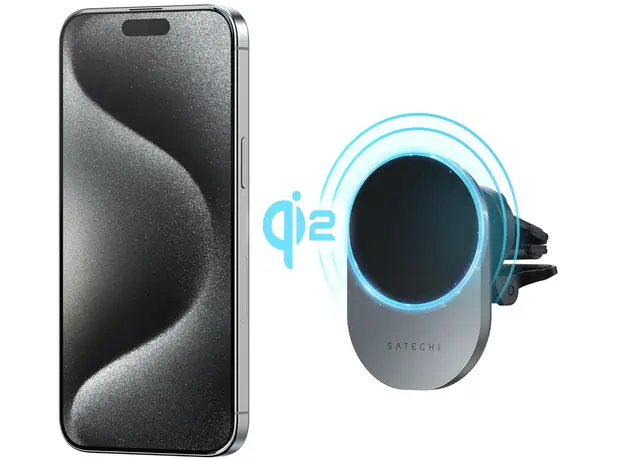 მანქანის დამტენი SATECHI Qi2 Wireless Car Charger, 3 image