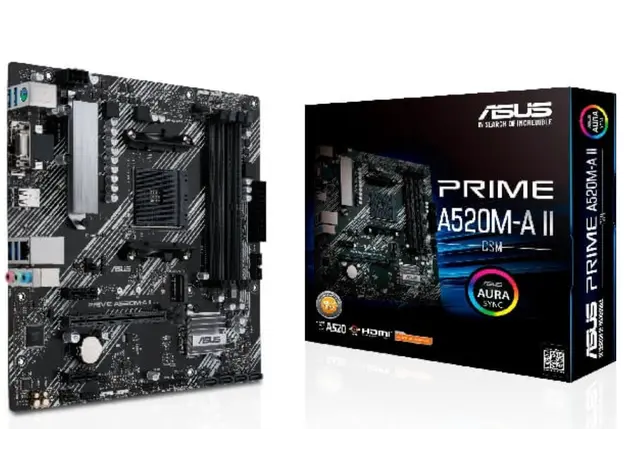 დედა დაფა ASUS Motherboard PRIME A520M-A II/CSM sAM4 A520 4xDDR4 HDMI D-Sub DP mATX