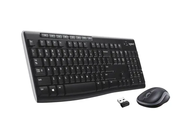 კლავიატურა და მაუსი LOGITECH MK270 Wireless Combo - BLACK - US INT'L - EER