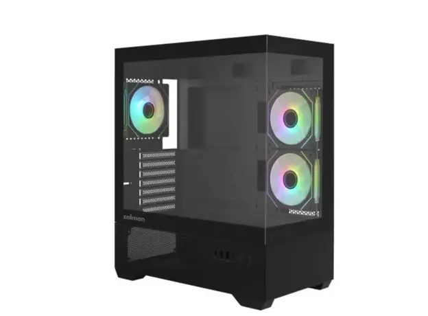 კომპიუტერის ქეისი Zalman PC case Chronix V2 without PSU, 1xUSB3.0, 1xUSB2.0, 1x Type C, 2x120mm ARGB Reverse,  4x120mm ARGB, VGA 410mm, LCS ready, TG Side/Front Panel, ATX, black