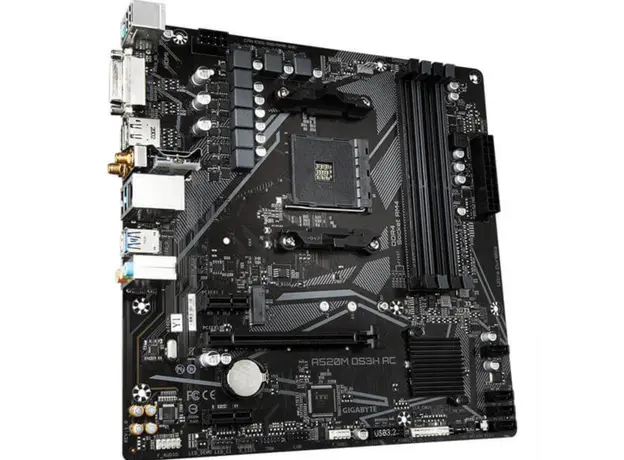 დედა დაფა GIGABYTE Motherboard A520M DS3H AC sAM4 A520 4xDDR4 M.2 HDMI DP Wi-Fi mATX, 2 image