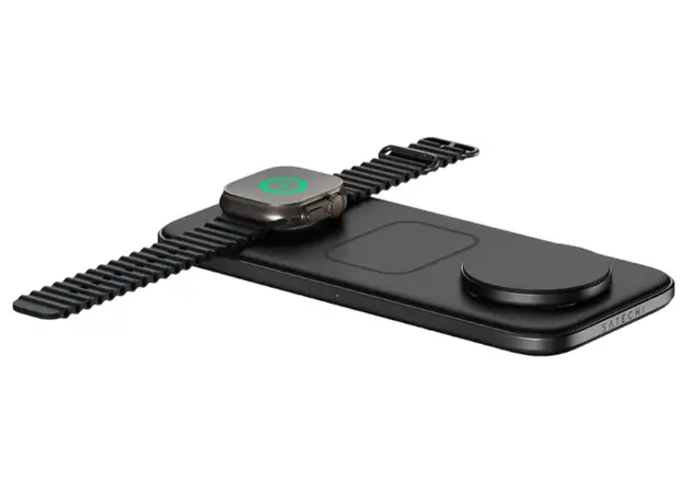 პორტატული დამტენი SATECHI Qi2 Trio Wireless Charging Pad - with Type A,C,G plugs, 2 image
