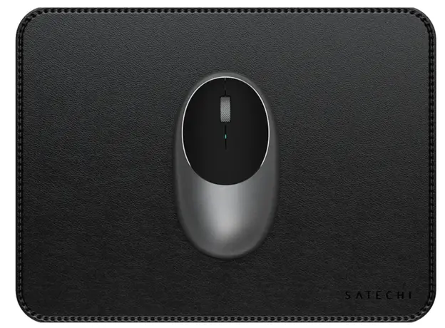 მაუსპადი SATECHI Vegan-Leather Premium Mouse Pad (Black), 4 image