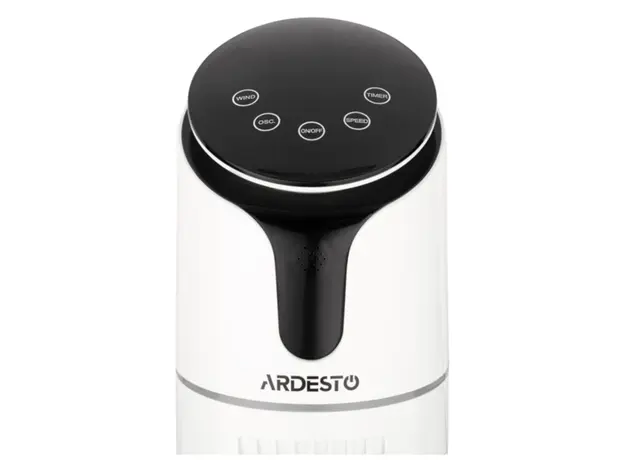 ვენტილატორი ARDESTO Column fan, 90см, 50Вт, remote control, display, black and white, 4 image