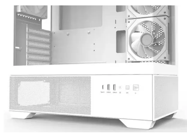 კომპიუტერის ქეისი Zalman PC case Chronix V2 without PSU, 1xUSB3.0, 1xUSB2.0, 1x Type C, 2x120mm ARGB Reverse,  4x120mm ARGB, VGA 410mm, LCS ready, TG Side/Front Panel, ATX, white, 2 image