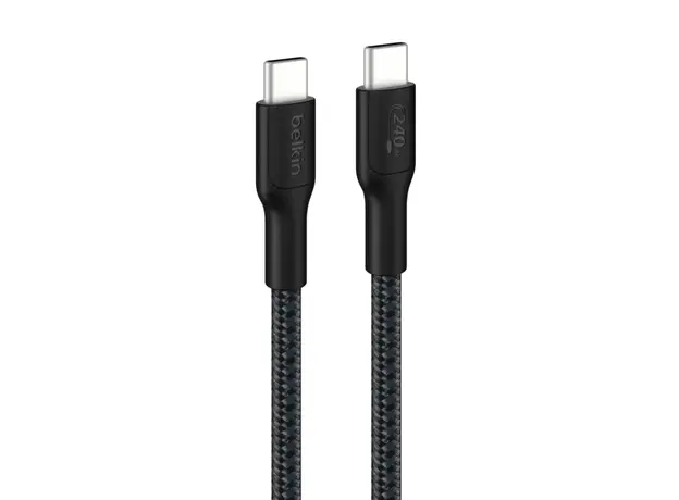 კაბელი Belkin USB C 3M 240W Brained Cable Black
