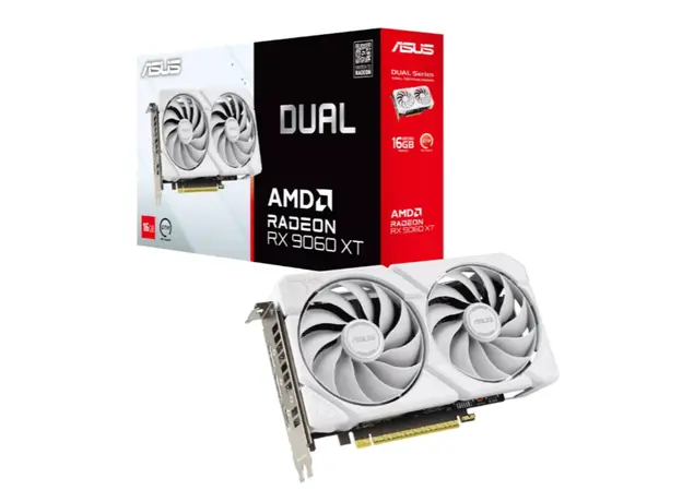 ვიდეო დაფა ASUS DUAL-RX9060XT-16G-WHITE//RX9060XT,HDMI,DP*2,16G,D6