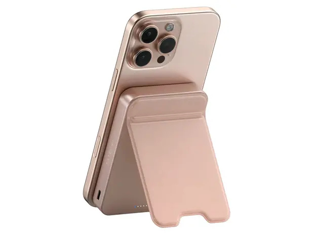 პორტატული დამტენი SATECHI Qi2 10K Magnetic Power Bank with Stand (Desert Rose), 2 image