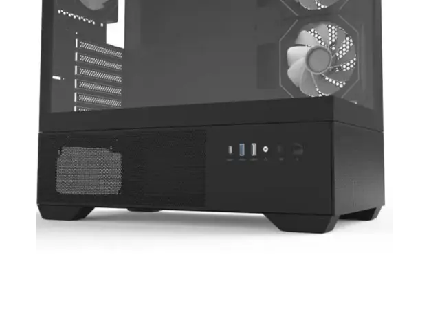კომპიუტერის ქეისი Zalman PC case Chronix V2 without PSU, 1xUSB3.0, 1xUSB2.0, 1x Type C, 2x120mm ARGB Reverse,  4x120mm ARGB, VGA 410mm, LCS ready, TG Side/Front Panel, ATX, black, 4 image