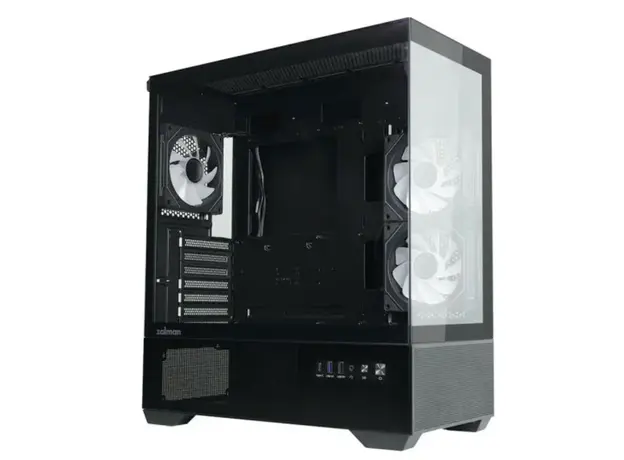 კომპიუტერის ქეისი Zalman PC case Chronix V2 without PSU, 1xUSB3.0, 1xUSB2.0, 1x Type C, 2x120mm ARGB Reverse,  4x120mm ARGB, VGA 410mm, LCS ready, TG Side/Front Panel, ATX, black, 2 image