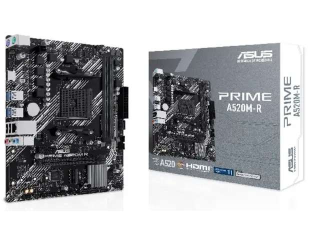 დედა დაფა ASUS Motherboard PRIME A520M-R sAM4 A520 2xDDR4 M.2 HDMI mATX