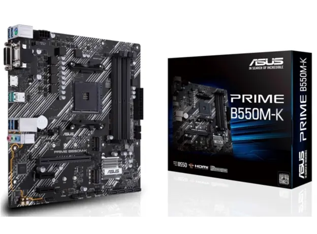 დედა დაფა ASUS Motherboard PRIME B550M-K sAM4 B550 4xDDR4 M.2 HDMI DVI D-Sub mATX