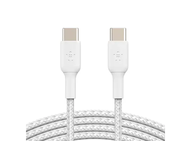 კაბელი BELKIN USB-C to USB-C Cable Braided, 1M, White