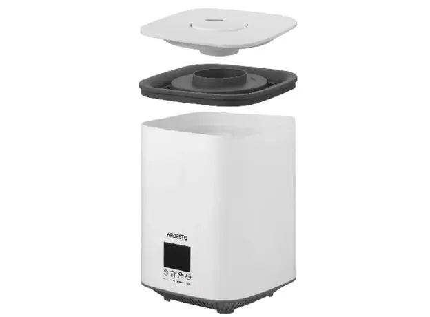 ჰაერის დამატენიანებელი ARDESTO Air humidifier ultrasonic, 25m2, 3.1l, 250ml/h, electric. steering, upper water bay, display, white, 3 image