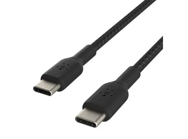 კაბელი Belkin сable USB-C > USB-C charge/data, 1m, 60W, Type-C, BRAIDED, black, 2 image