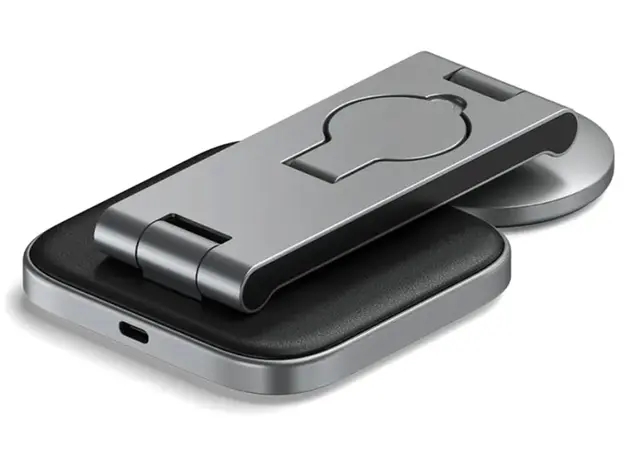 პორტატული დამტენი SATECHI 3-in-1 Foldable Qi2 Wireless Charging Stand (Space Gray) with Type A,C,G plugs, 4 image