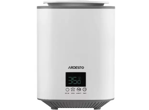 ჰაერის დამატენიანებელი ARDESTO Air humidifier ultrasonic, 25m2, 3.1l, 250ml/h, electric. steering, upper water bay, display, white