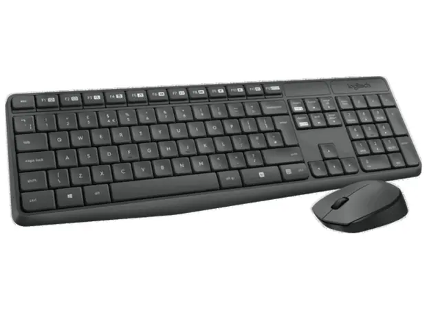 კლავიატურა და მაუსი LOGITECH MK235 Wireless Combo - GREY - US INT'L
