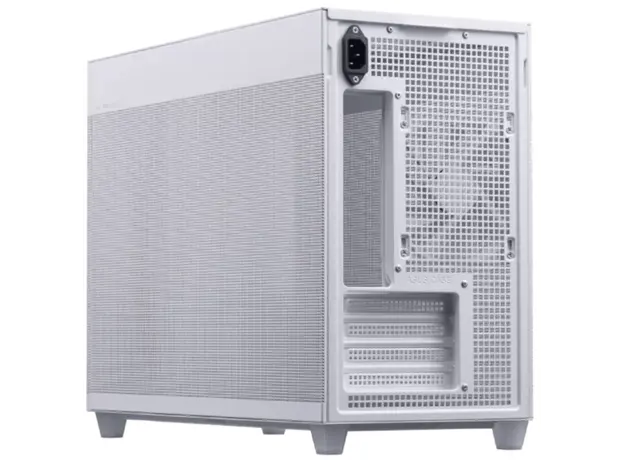 კომპიუტერის ქეისი ASUS Prime AP201 Tempered Glas, без БП, 2xUSB3.2, 1xUSB Type-C, Tempered Glass side, mATX, White