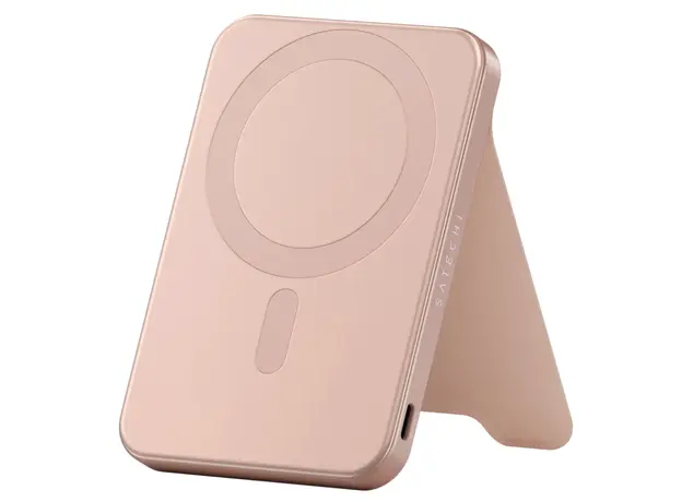 პორტატული დამტენი SATECHI Qi2 5K Magnetic Power Bank with Stand (Desert Rose)