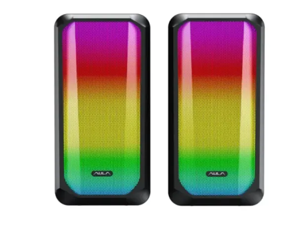 დინამიკი AULA N-600 RGB Gaming Desktop Speaker 6W Black, 3 image