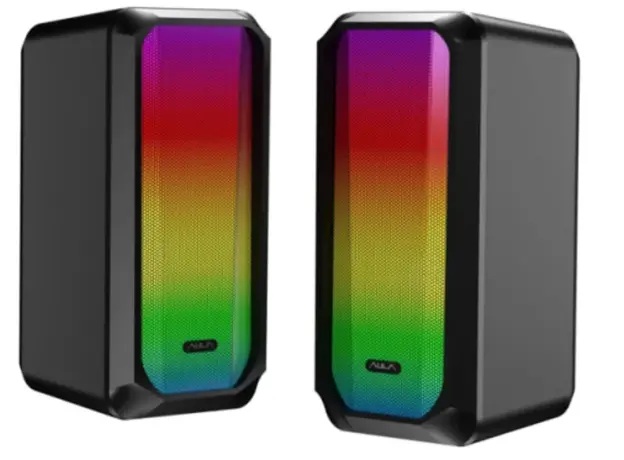 დინამიკი AULA N-600 RGB Gaming Desktop Speaker 6W Black, 2 image