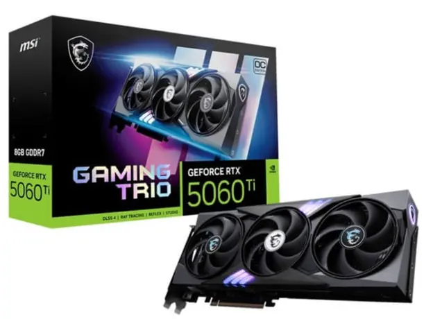 ვიდეო დაფა MSI GeForce RTX 5060 TI 8G GAMING TRIO OC