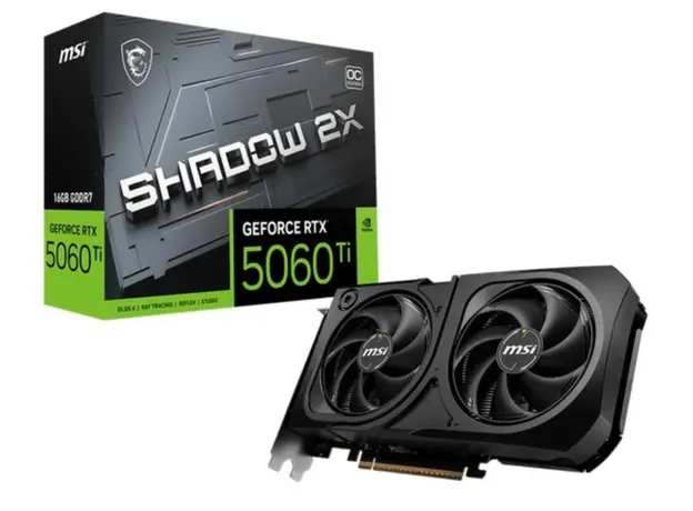 ვიდეო დაფა MSI GeForce RTX 5060 TI 8G SHADOW 2X OC PLUS