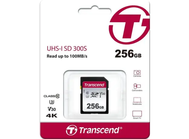 Memory Card Transcend TS256GSDC300S 256GB UHS-I U3 SD Card, 2 image