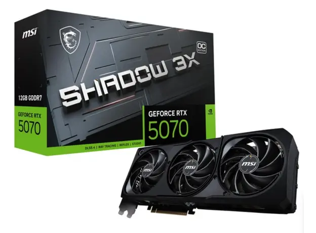 ვიდეო დაფა MSI GeForce RTX 5070 12G SHADOW 3X OC