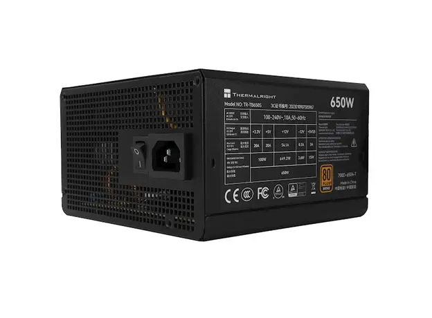 კვების ბლოკი THERMALRIGHT 650W 80 Plus Bronze PSU - TR-TB650S, 2 image